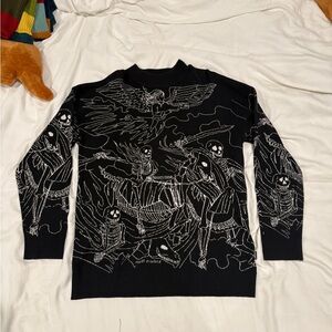 Black Graphic Sweater